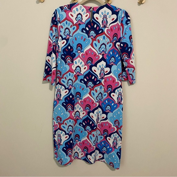 J. McLaughlin Catalyst Psychedelic Sheath Dress size Large - Picture 6 of 9